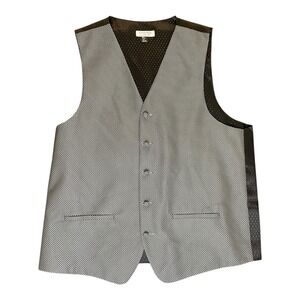 Vivendi by Eli Thomas Mens Vest Size Large Geometric‎ Pattern Dressy Waistcoat